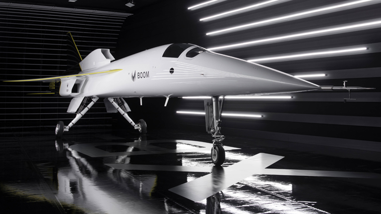 Der Prototyp des Überschalljets XB-1 von Boom Supersonoc.