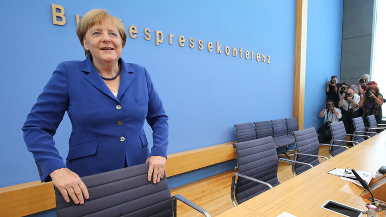 Bundeskanzlerin Angela Merkel in der Bundespressekonferenz