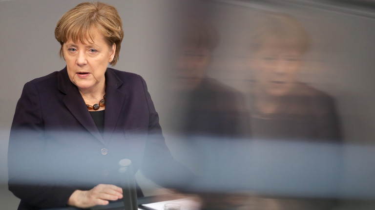 Bundeskanzlerin Angela Merkel bei ihrer Regierungserklärung am 17.2.2016
