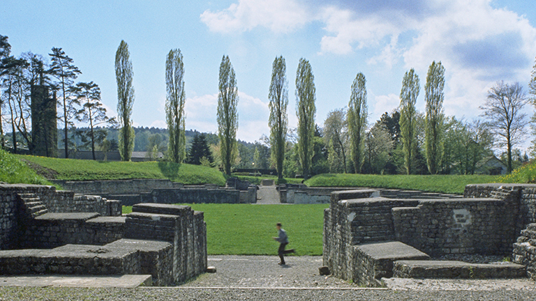 Blick auf Vindonissa, der Name eines Legionslagers der Römer auf dem Gebiet der heutigen Gemeinde Windisch im Kanton Aargau, Schweiz.