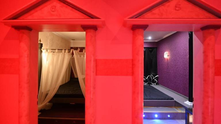 Räume, sogenannte Spielwiesen, im Swingerclub Extasia in München