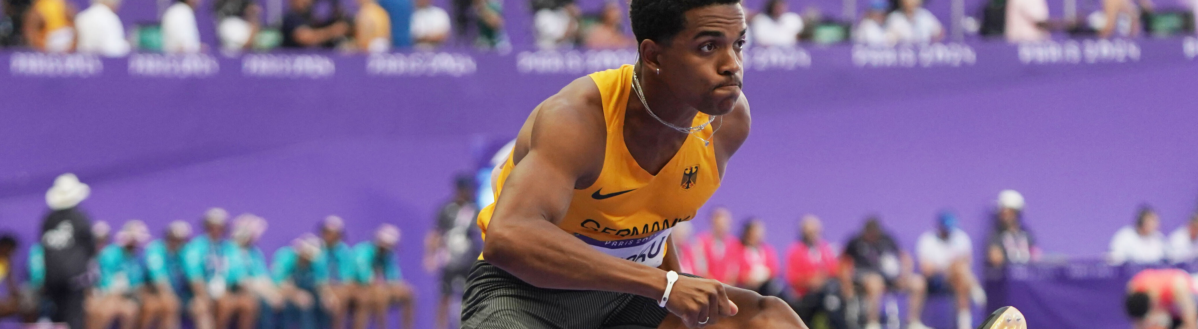 Olympia Paris 27.07.2024 Hürdenlauf Joshua Abuaku