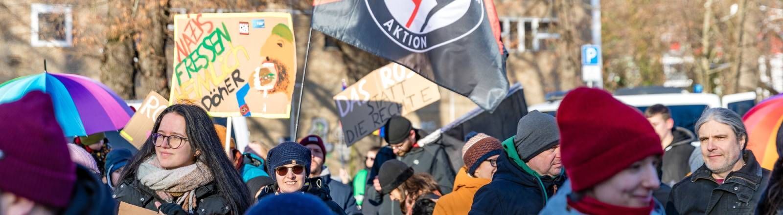 Demo gegen Rechtsextremismus in Spremberg.