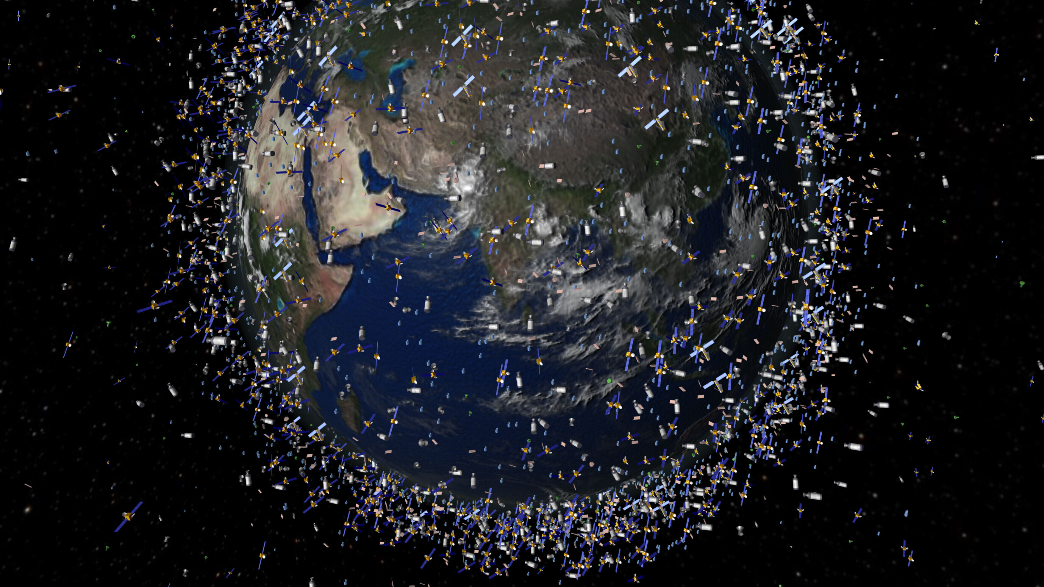 Weltraumschrott im erdnahen Orbit