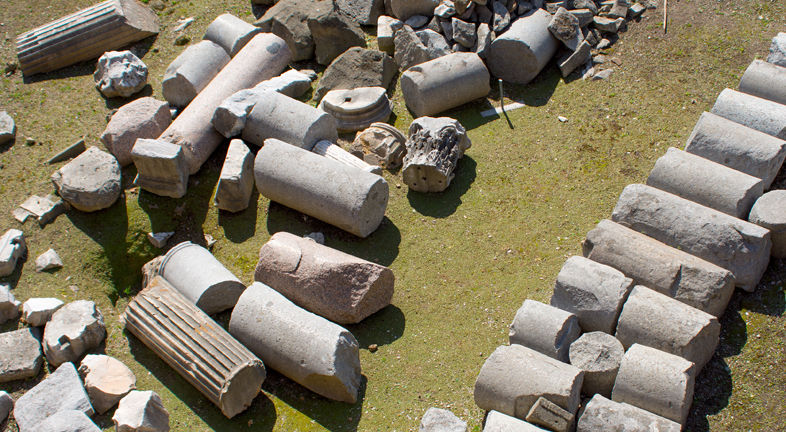 Bruchstücke antiker Säulen, Forum Romanum