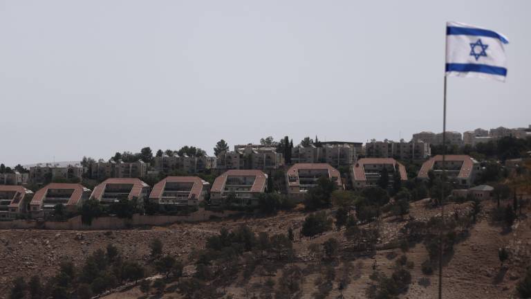 Dieses Foto zeigt einen Blick auf das Gebiet E1, ein Landstrich östlich von Jerusalem zwischen der Stadt und der Siedlung Ma'ale Adumim. Dort sollen Häuser für israelische Siedler entstehen.