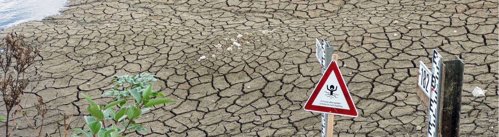 Ausgleichsweiher des Möhnestausee ist trockengefallen (September 2025)