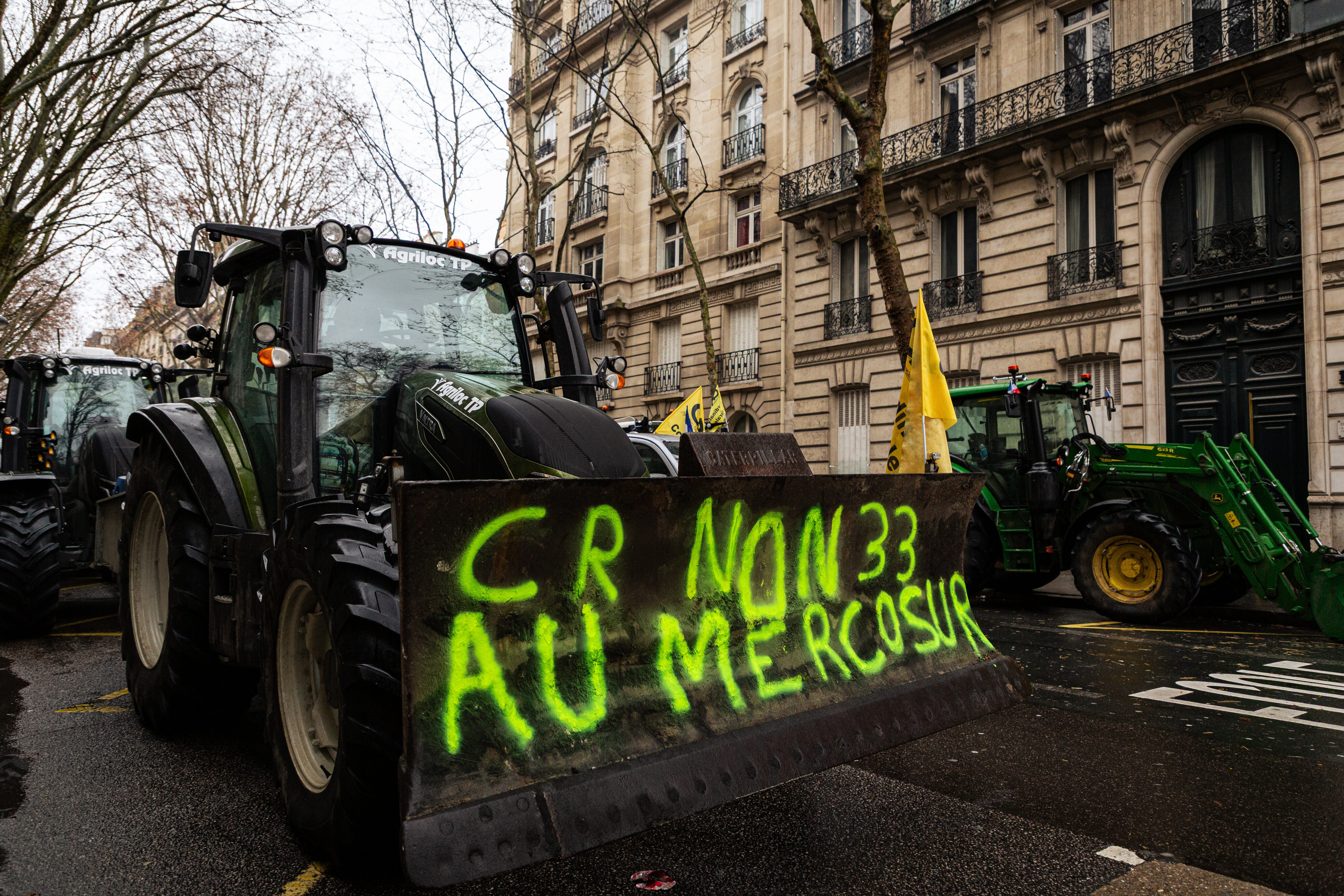 Landwirte protestieren in Paris gegen das geplante Mercosur-Abkommen