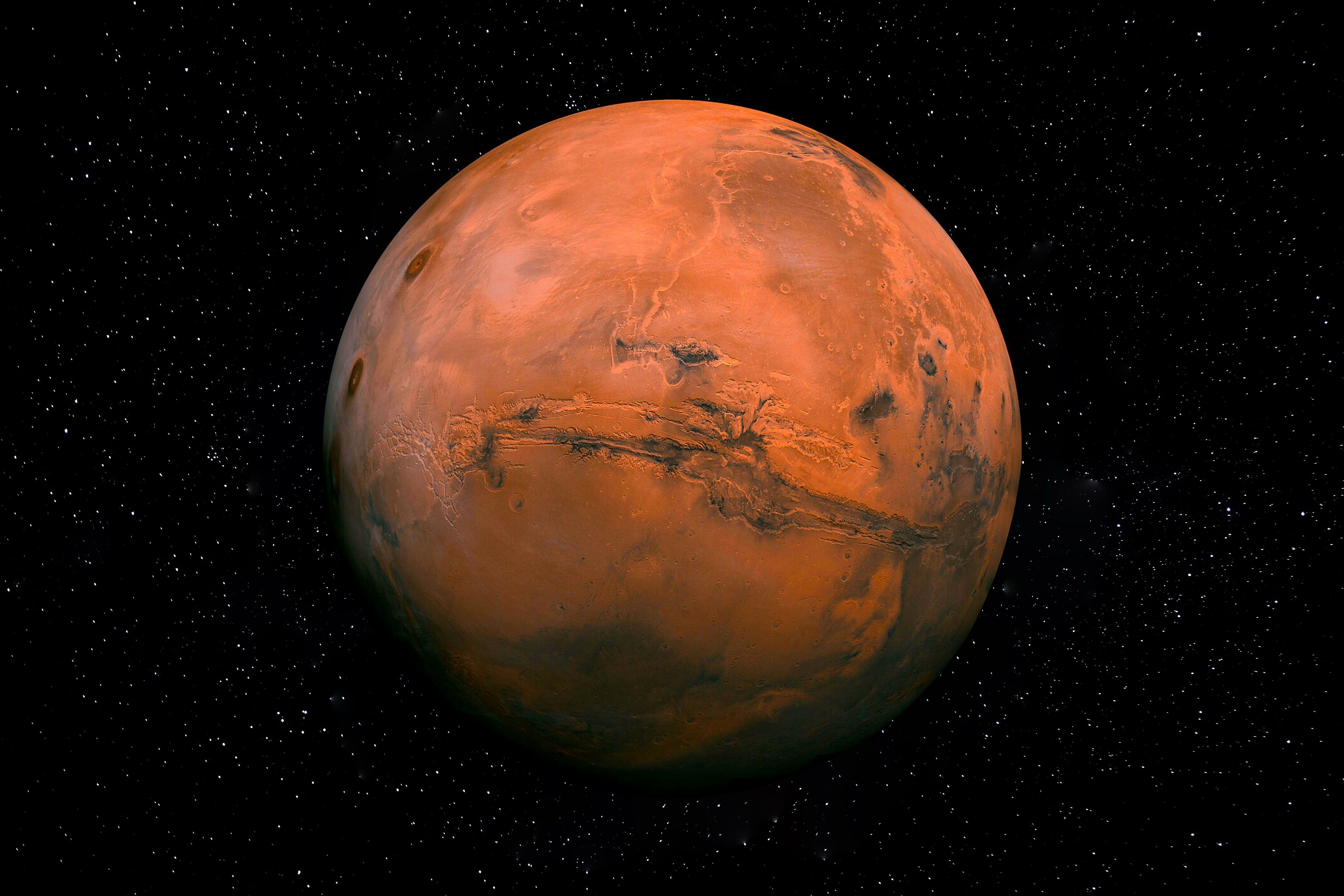 Der Mars, auch bekannt als "der rote Planet"