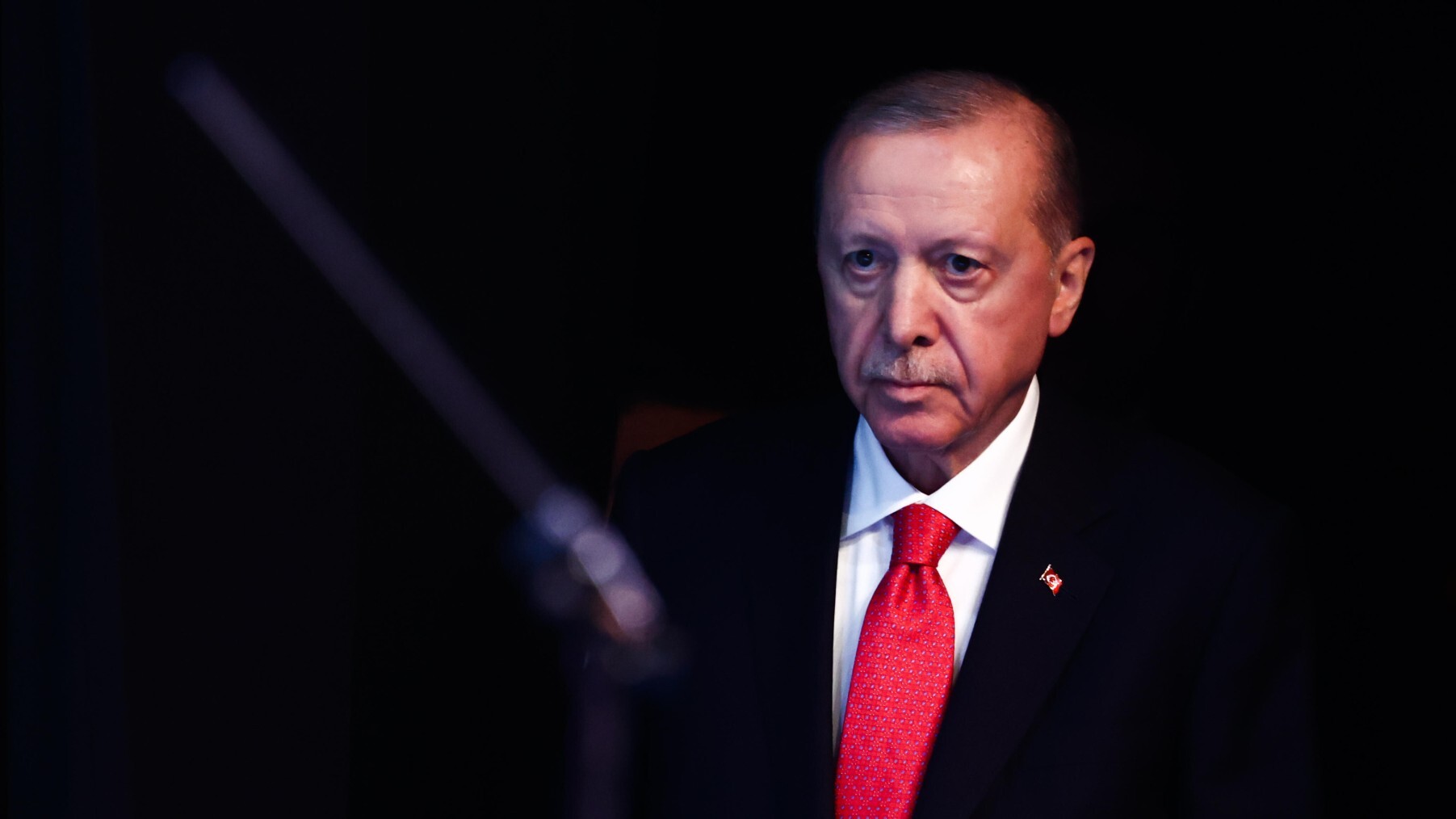 Der türkische Präsident Recep Tayyip Erdogan bei einer Pressekonferenz während des NATO-GIpfels in Ankara, 8. Juli 2026.