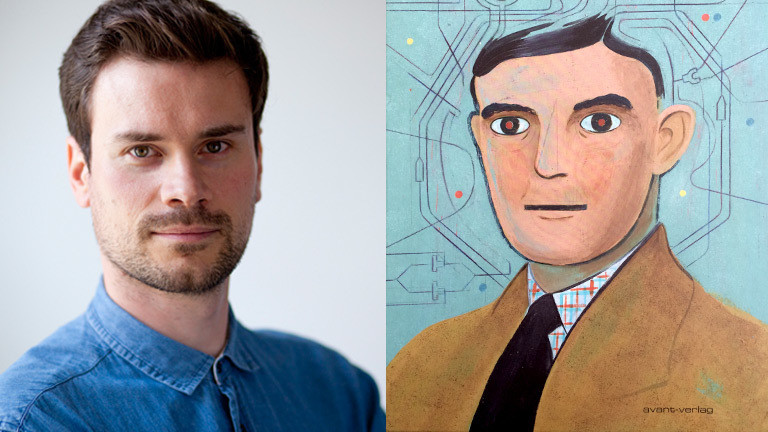 Robert Deutsch, Comiczeichner und das Cover seiner Graphic Novel "Turing".