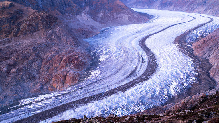 Blick vom Gletscher