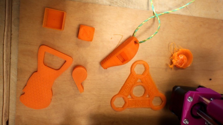 Von einem 3D-Drucker ausgedruckte Gegenstände