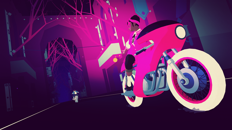 Screenshot aus dem Game Sayonara Wild Hearts von Simogo