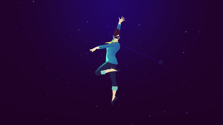 Screenshot aus dem Game Sayonara Wild Hearts von Simogo