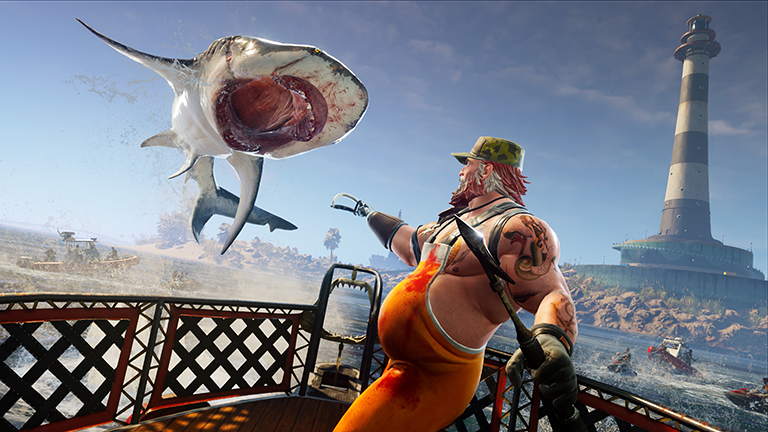 Screenshot aus dem Game Maneater: Kampf zwischen Hai und Jäger