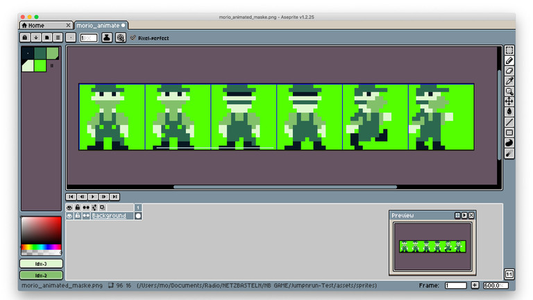 Screenshot selbstgebasteltes Game