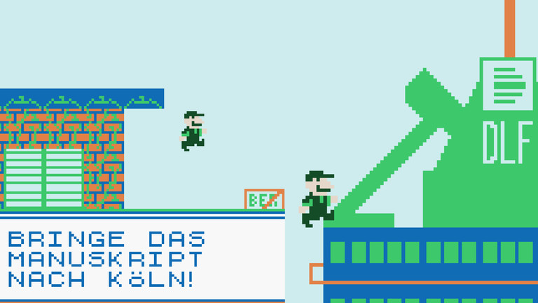 Screenshot aus dem selbstgebastelten Game