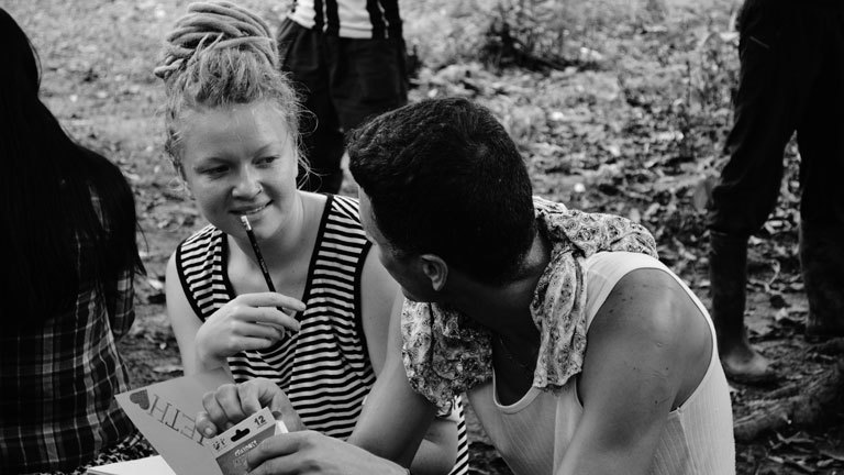 Alina Kierek mit Anderson, 36 Jahre alt, seit mehr als 20 Jahren bei den FARC