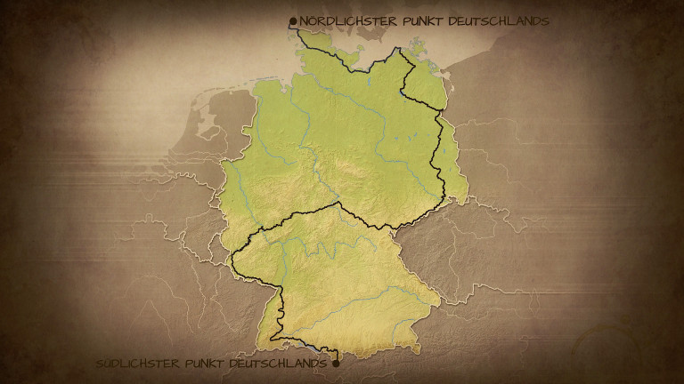 Karte: Enno Seifrieds Wanderroute durch Deutschland