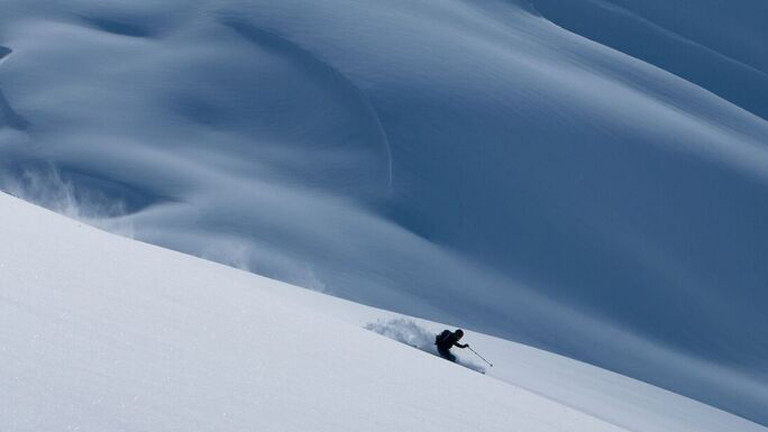 Skifahren in Kirgistan.