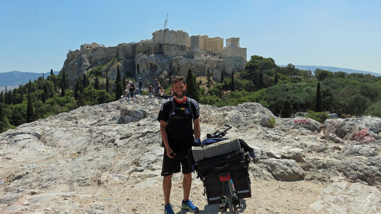 Christian Küpers nach seiner Ankunft in Athen