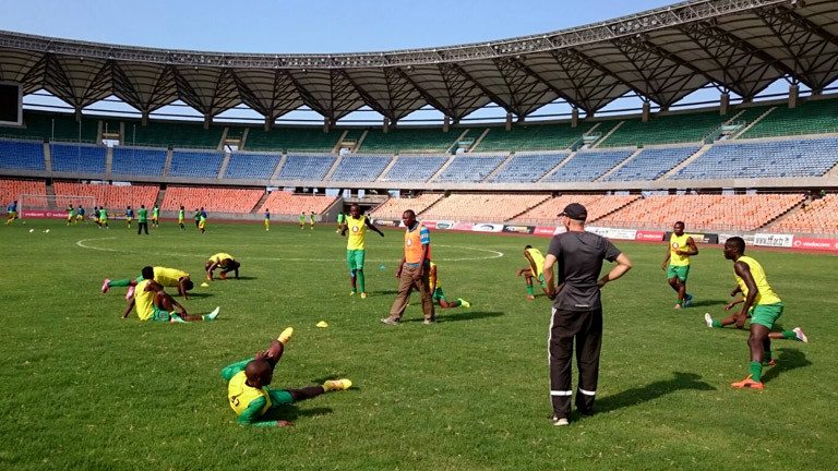 Martin Grelics beim Training seiner Mannschaft Toto Africa