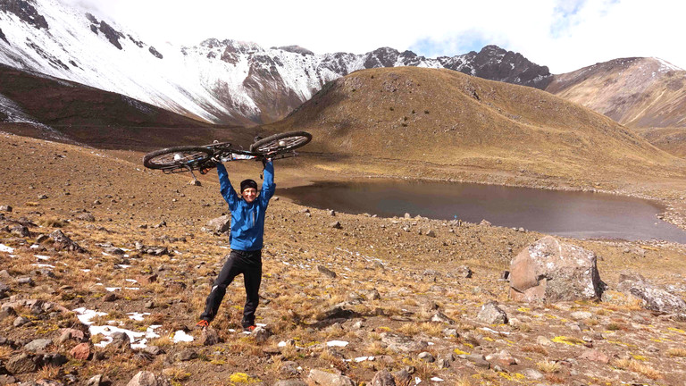 Erloschener Vulkan in Mexiko: Jan Hörster hat den 4500 Meter hohen Nevado de Toluca erradelt.