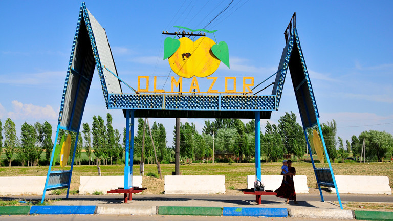 Haltestelle in Usbekistan