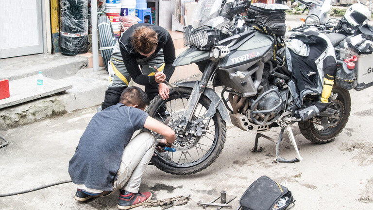 Lea Rieck auf Weltreise auf dem Motorrad