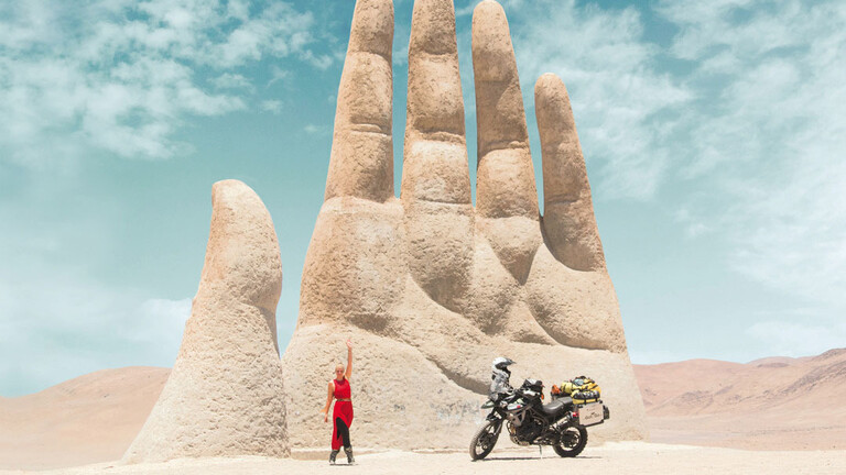Lea Rieck auf Weltreise auf dem Motorrad