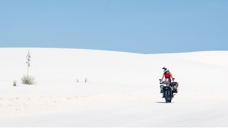 Lea Rieck auf Weltreise auf dem Motorrad