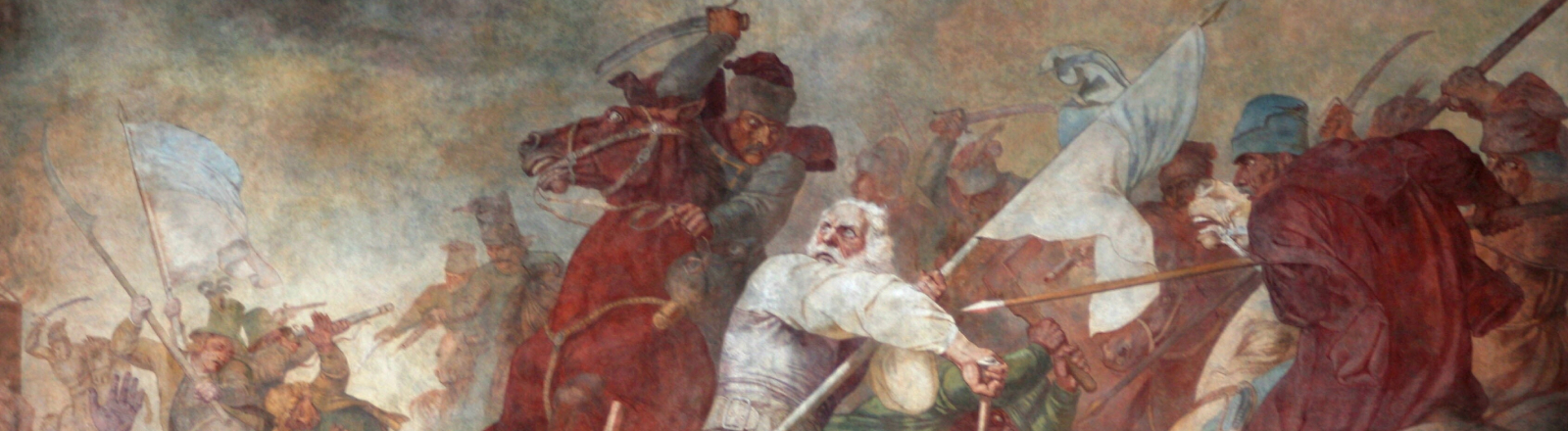 Wilhelm Lindenschmits Fresko zur Sendlinger Mordweihnacht an der Außenseite der Sendlinger Dorfkirche