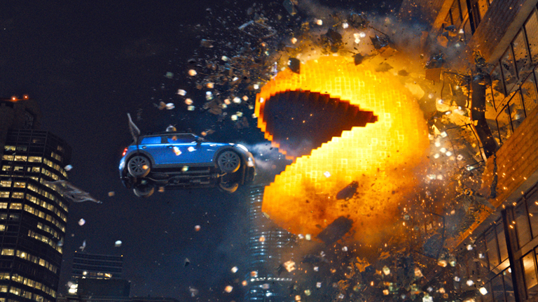 Pac-Man in einer Szene des Films Pixels.