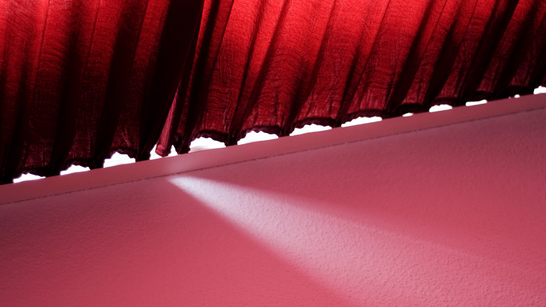 Ein Vorhang im Kino