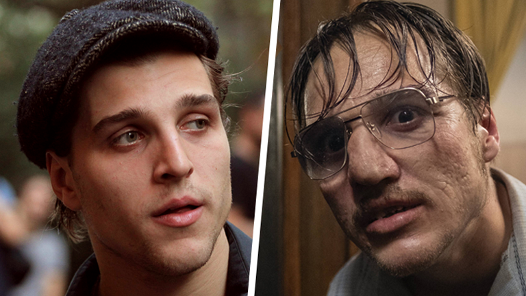 Der Schauspieler Jonas Dassler bei einer Filmpremiere und in seiner Rolle als Fritz Honka in Fatih Akins "Der goldene Handschuh"