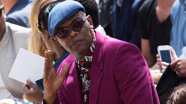 Samuel L Jackson bei der Men's Fashion Week, in London