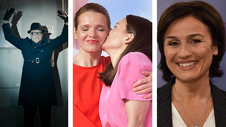 Eine Collage aus Fotos von Bela B., Karoline Herfurth & Hannah Herzsprung und Sandra Maischberger