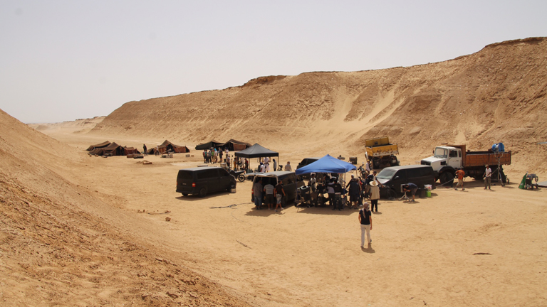 Dreharbeiten in der Wüste