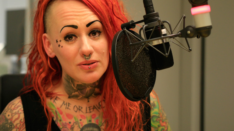 Myriam von M im DRadio-Wissen-Studio.