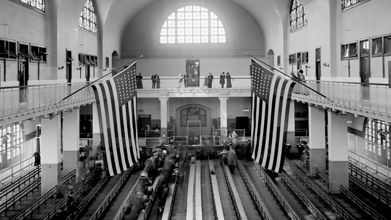 Gebäude auf Ellis Island