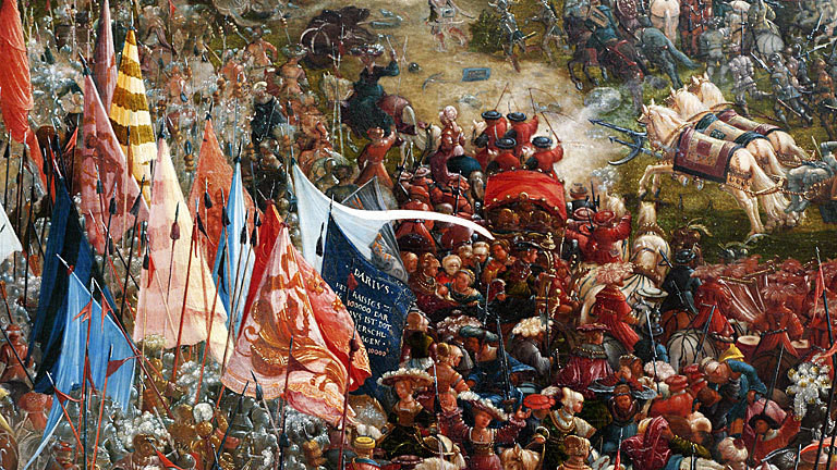 Albrecht Altdorfer: Die Schlacht von Alexander bei Issos (1529), Malerei in der Alten Pinakothek in München