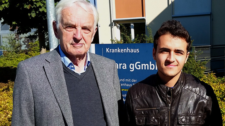 Martin Friedrichs (links) und Zakaria.