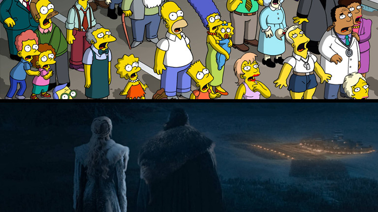 Szene aus den Serien "Die Simpsons" und "Game of Thrones"