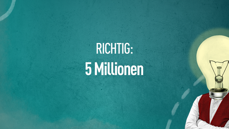 Richtig: 5 Millionen