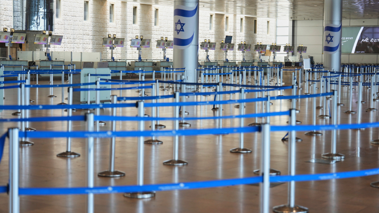 Der israelische Flughafen Ben Gurion bei Tel Aviv am 13. Juni 2025