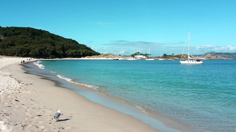Vigo auf der Insel Islas Cies.