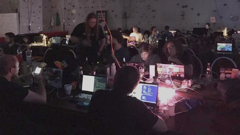Die Demoparty "Evoke" in Köln 2014.