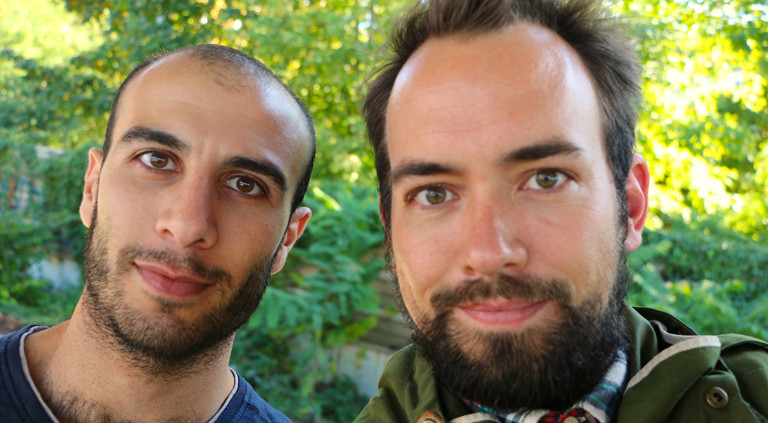 Omar und Reporter Dominik Schottner