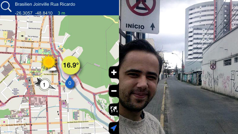 Wetter Apps im Test: Brasilien heiter, in Wirklichkeit zeigt sich der Himmel recht bedeckt.
